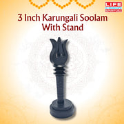 3 Inch Karungali Soolam With Stand