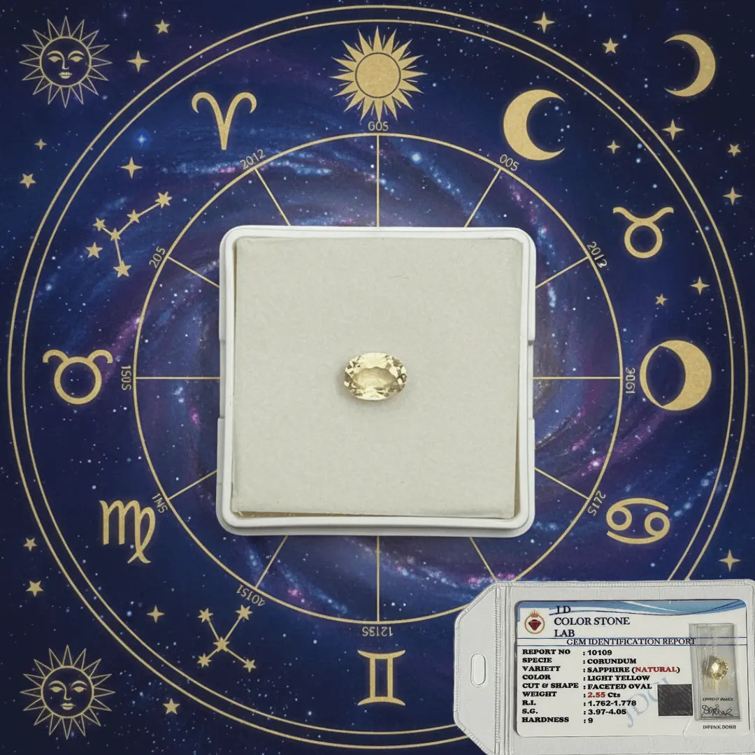 Light Yellow Sapphire Natural 2.55 Cts