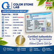 Natural Quartz Cat's Eye 5.04 Ct Gemstone
